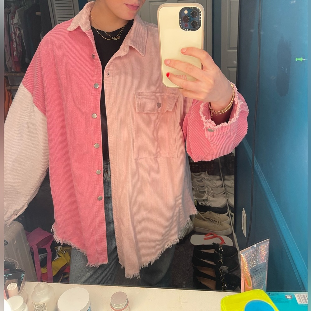 Hazel Boutique Oversized Corduroy Jacket